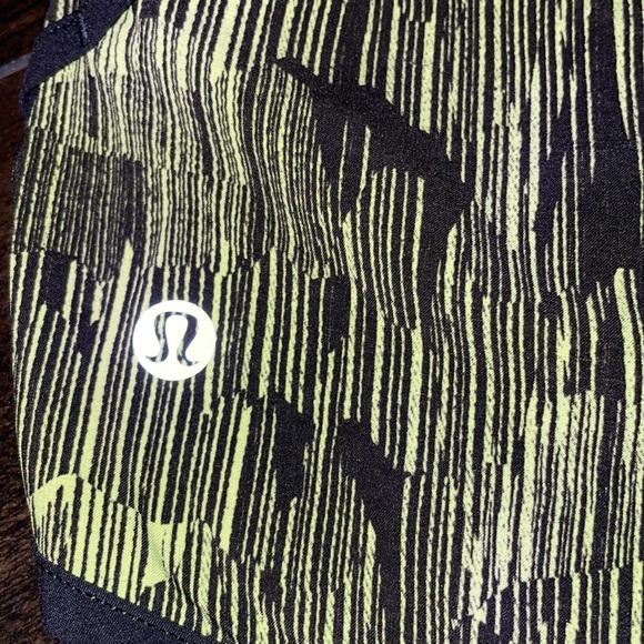 Black and yellow Lululemon Speed Shorts - Picture 3 of 4